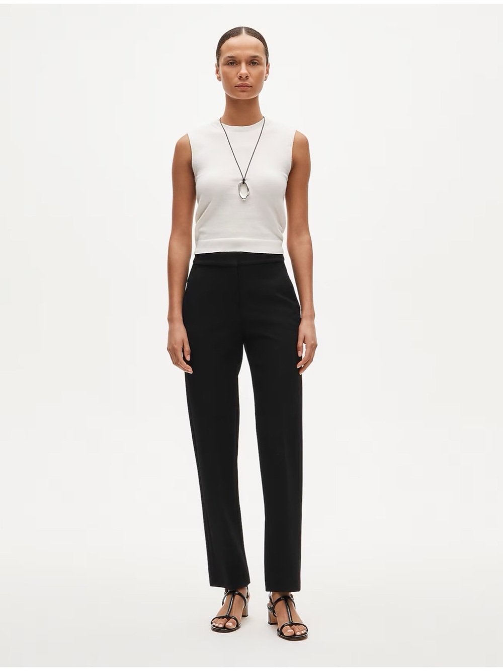 J. Crew Women’s Sz 6 Black Kate Straight Leg Pants Four Way Stretch Carreman